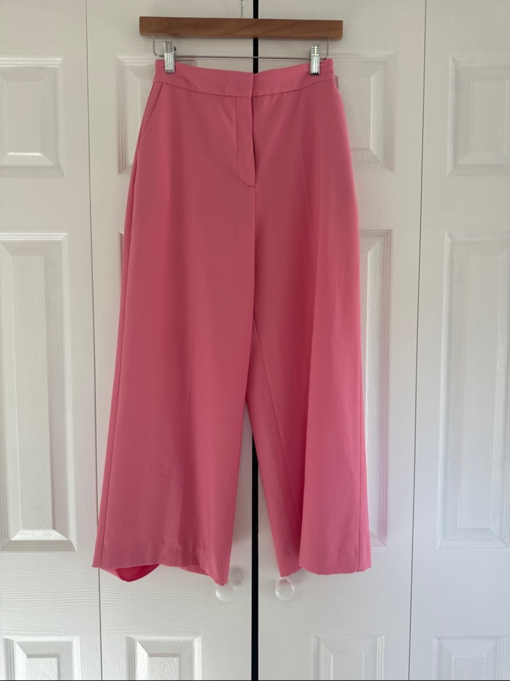 Zara Wide-Leg High-Rise Pink Culottes